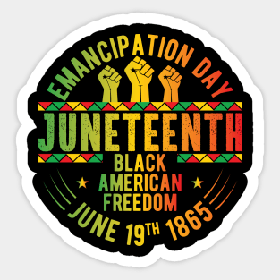 Juneteenth Men Black King Nutritional Facts Freedom Day Emancipation day Juneteenth Sticker